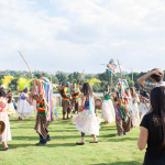 Visita em evento cultural na orla da Lagoa